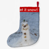 Kindername des ersten Weihnachtsschneemanns Kleiner Weihnachtsstrumpf (Rückseite)