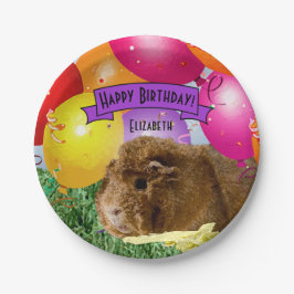 Kindername Geburtstags-Guinea Schweinefilet Party  Pappteller