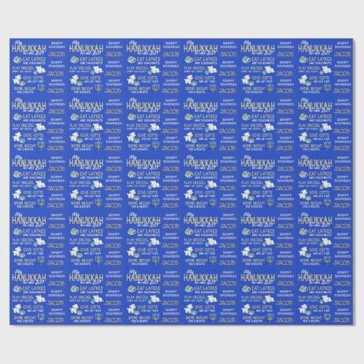 Kindername Hanukkah Wrapping Paper Geschenkwrap Geschenkpapier (Flach)