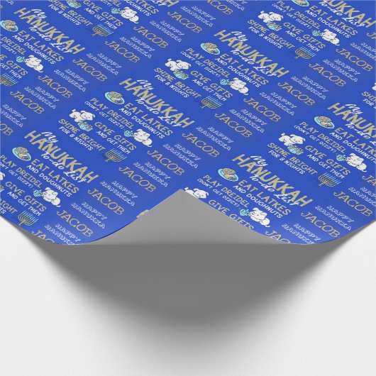 Kindername Hanukkah Wrapping Paper Geschenkwrap Geschenkpapier (Ecke)