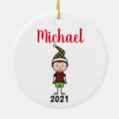 Kindername personalisiert keramik ornament (Hinten)