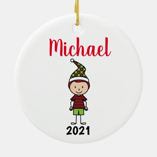 Kindername personalisiert keramik ornament (Hinten)