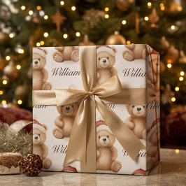 Kindername Teddy Bear Weihnachten Geschenkpapier Set