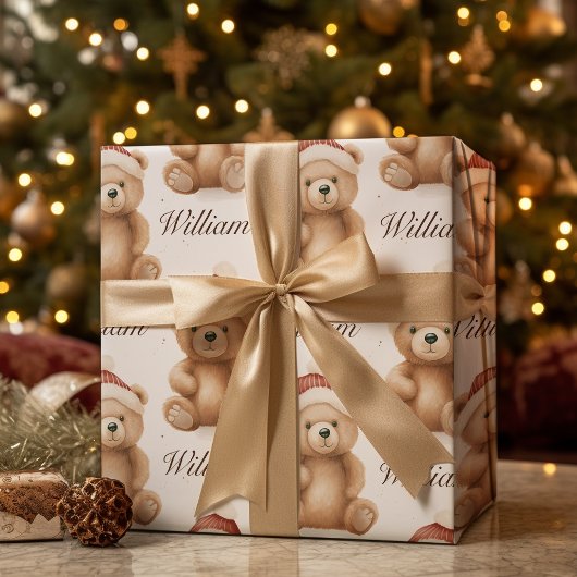 Kindername Teddy Bear Weihnachten Geschenkpapier Set