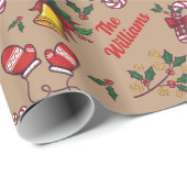 Kindername Weihnachts-Weihnachtswrapping Pape Geschenkpapier (Rolleneckpunkt)