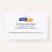 Kindernamensmarke mit süße Tier-Design Ausweis (Rückseite)