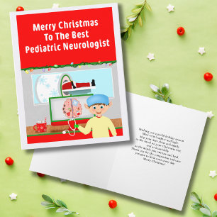 Kinderneurologe Frohe Weihnachten Santa im MRT Karte