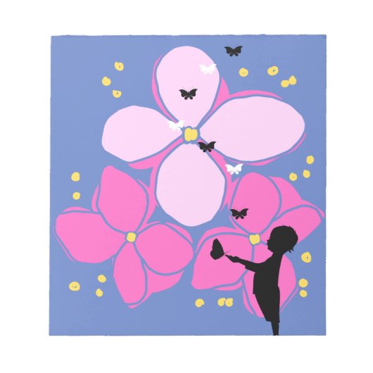 Kindernotizblock mit Schmetterlingen Notizblock (Vorderseite)