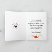Kinderorange Halloween-Spinnen Karte (Innenseite)