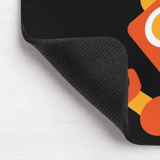 Kinderorange Roboter-personalisierte coole moderne Mousepad (Ecke)