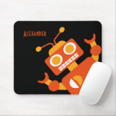 Kinderorange Roboter-personalisierte coole moderne Mousepad (Mit Mouse)