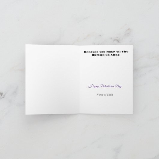 Kinderpädiatrie Vielen Dank für Ihre Grußkarte Karte (Innenseite)