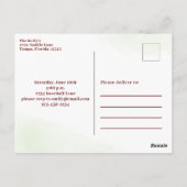 Kinderpartei Baseball Custom Postcard Postkarte (Rückseite)