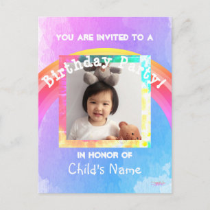 Kinderparteitag Einladung Postkarte