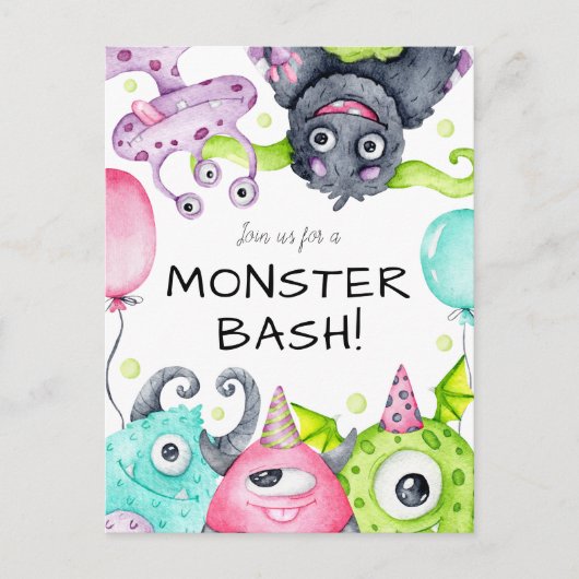 Kinderparteitag-Einladung Postkarte (Vorderseite)