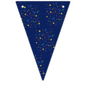Kinderparty Blue Confetti Wimpelkette (Erste Fahne)