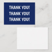 Kinderparty Blue Danke Mitteilungskarte (Vorne/Hinten)