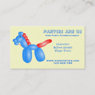 KinderParty-Planerunterhaltung freiberuflich tätig Visitenkarte