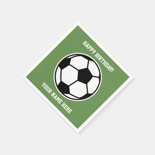 Kinderparty zum Thema Fußball Serviette (Ecke)