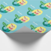 Kinderpersonalisierte Imitat-Folien-blonde Geschenkpapier (Ecke)