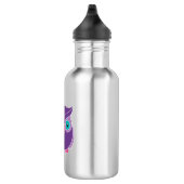 Kinderpersonalisierte lila aquamarine niedliche edelstahlflasche (Rechts)