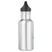 Kinderpersonalisierte lila aquamarine niedliche edelstahlflasche (Links)