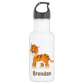 Kinderpersonalisierter Tiger Trinkflasche (Vorderseite)