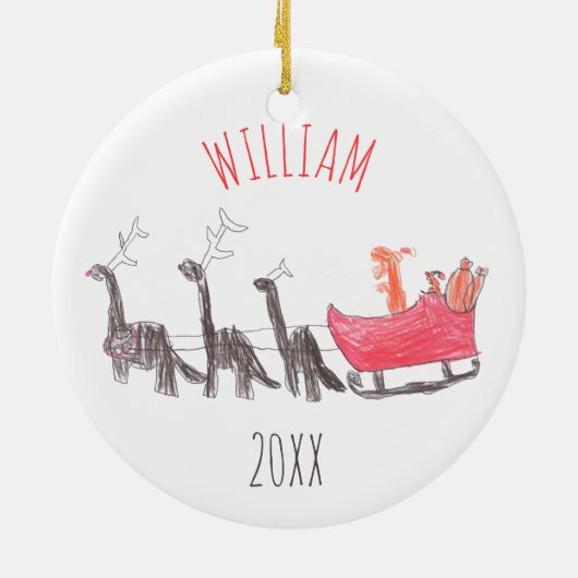 Kinderpersonalisiertes Keramik Ornament (Hinten)