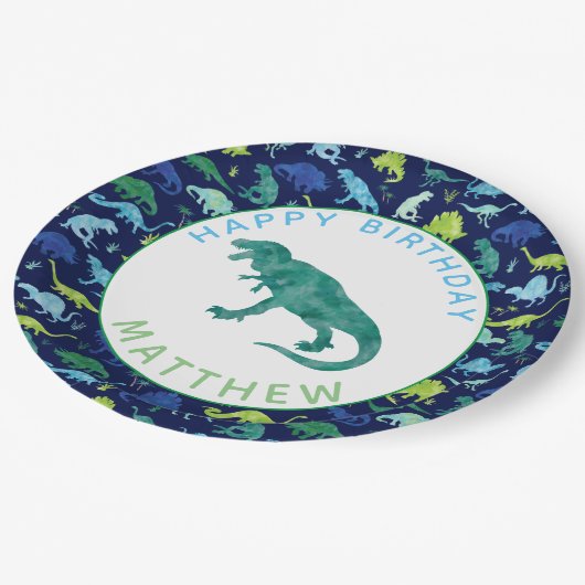 Kinderpersonalisiertes Pappteller (Schrägansicht)