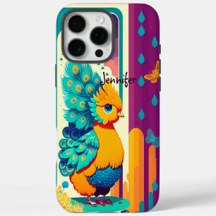 Kinderpfauendesign mit individuelle Name iPhone 16 Pro Max Hülle