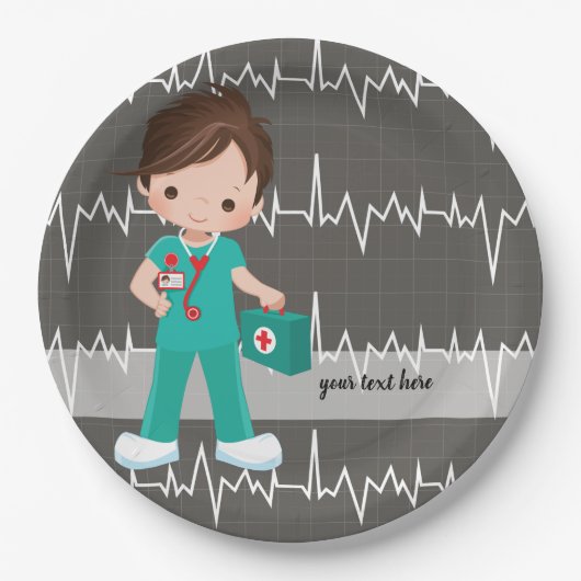 Kinderpflegerin Pappteller (Vorderseite)