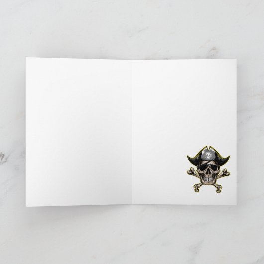 Kinderpiraterie zum Geburtstag Karte (Innenseite)