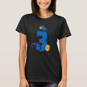 Kinderpolizei Auto 3. Geburtstag 3 Jahre alt Gebur T-Shirt