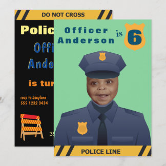 Kinderpolizei Geburtstag Einladung