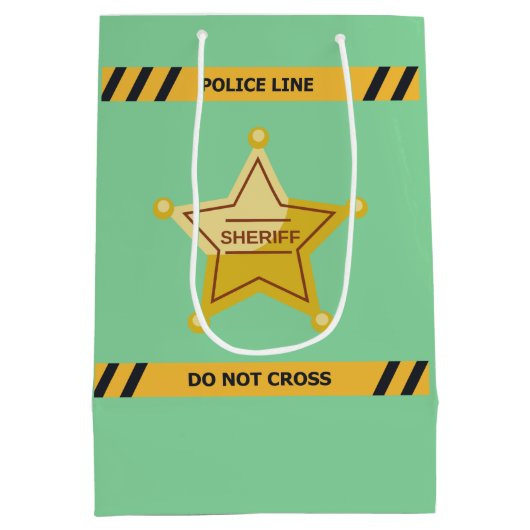 Kinderpolizei Geburtstag Mittlere Geschenktüte (Rückseite)