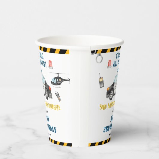 Kinderpolizei Geburtstagspartei Pappbecher (Rechts)