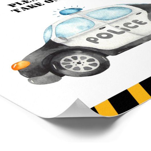 Kinderpolizei Geburtstagsparty Danke Poster (Ecke)