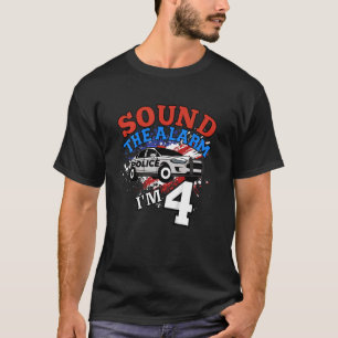 Kinderpolizei Polizist Polizist 4. Geburtstag Part T-Shirt