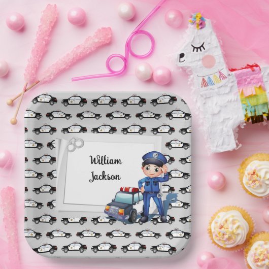 Kinderpolizist Pappteller (Party)