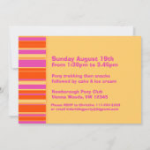 Kinderpony Trekking 4. Geburtstag laden ein Einladung (Rückseite)