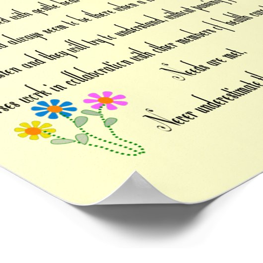 Kinderposter "Power einer Krankenschwester!" Poster (Ecke)