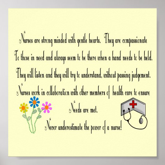 Kinderposter "Power einer Krankenschwester!" Poster (Vorne)