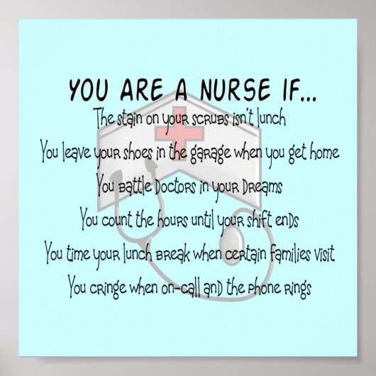 Kinderposter "You are a Nurse if" Poster (Vorne)