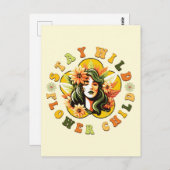 Kinderpostkarte bleibe Wild Blume Postkarte (Vorne/Hinten)