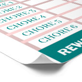 KINDERPRINTABELLEN, KINDERCHART, VERHALTENSCHAR POSTER (Ecke)