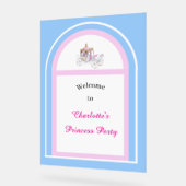 Kinderprinzessin Geburtstagsparty Begrüßungsunters Acrylschild (Winkel)