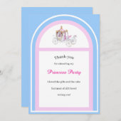 Kinderprinzessin Geburtstagsparty Flat Dankeschön  Dankeskarte (Vorne/Hinten)