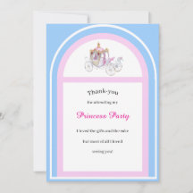 Kinderprinzessin Geburtstagsparty Flat Dankeschön 