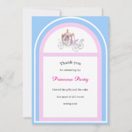 Kinderprinzessin Geburtstagsparty Flat Dankeschön  Dankeskarte