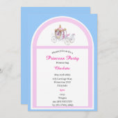 Kinderprinzessin zum Geburtstag Einladung (Vorne/Hinten)